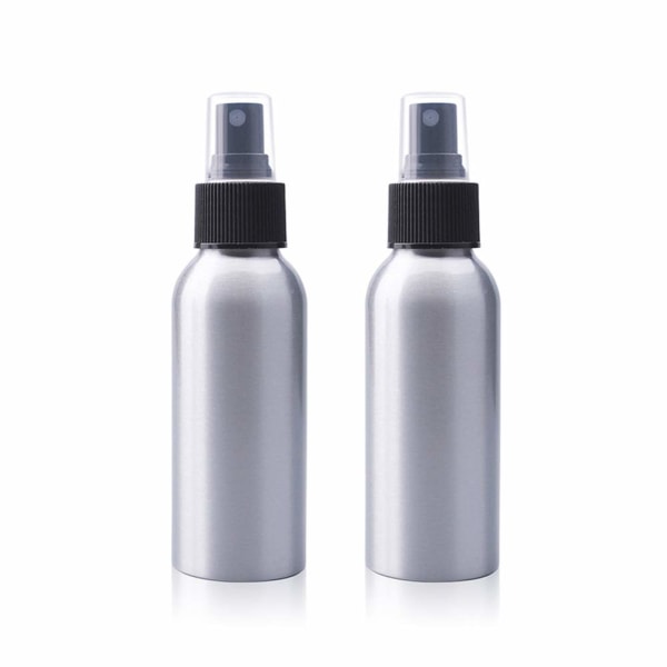 120 ml 4 oz aluminium findimma Atomizers Sprayflaska Metallpåfyllningsbara behållare Vätskeförvaringspumpflaskor för eteriska oljor,aromaterapi,parfymer-2 P