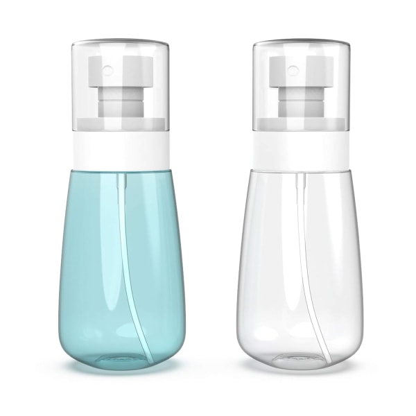 Pack 2 Liten sprayflaska Resestorlek 2oz/60ml - Mist Spray Bottle Travel - Resesprayflaska läckagesäker - Söta sprayflaskor i resestorlek för toner