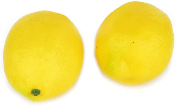 Simuleret Citron Dekoration (4 stk) yellow