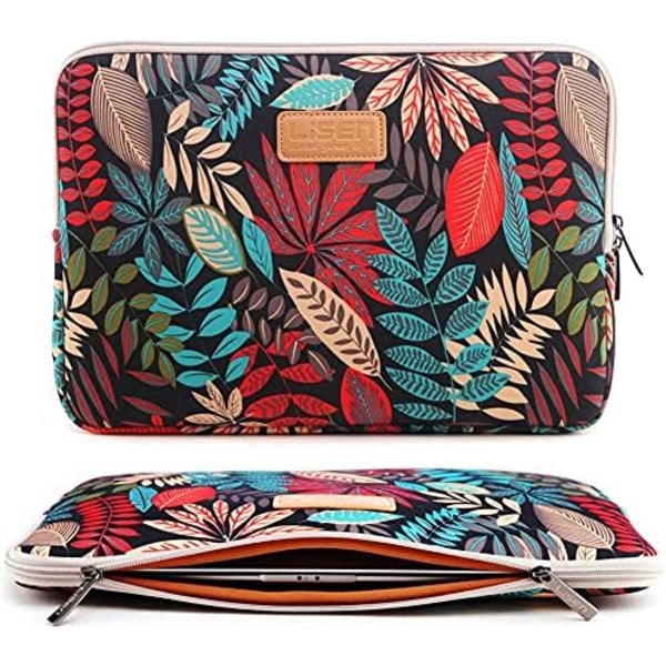 Srotek 13,3 tums bärbar datorfodral lämplig för Acer/ASUS/Dell/iPad Pro/Lenovo/Macbook Pro/Macbook Air/Women Computer Protective Sleeve med färgglad Lea