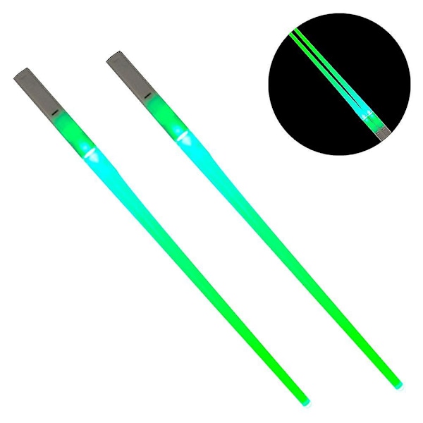 Led-valaisevat syömäpuikot valotikku konserttitarvike, vilkkuva tikku Green