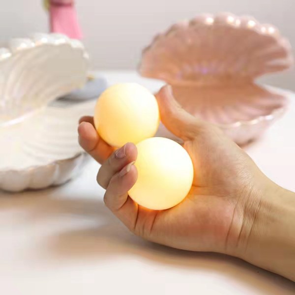 Shell Pearl Light Led Accent Lampe Bærbar Natlampe - dontodent pink