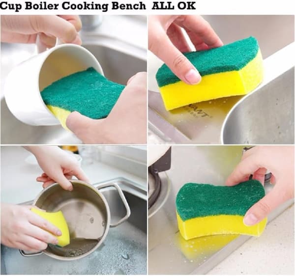 Kökssvamp för rengöring, miljövänlig och repfri för disk, skursvamp, 1-pack