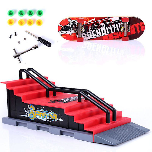 Finger Skateboard Venue Combination Set Mini Finger Board Micro Skateboard Ramp Skateboard Place Play Set F