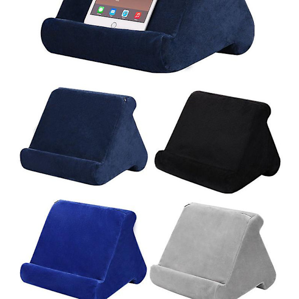 Den Multi-vinklede Bløde Tablet-, Bog- og E-reader Stand til Skødet Black B