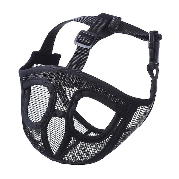 Kort nos hundmunstycke Bulldog munstycke, stoppa hund för att bita skälla tugga, justerbar kort mun hund anti-bit anti-ätande mask husdjurstillbehör Grey L