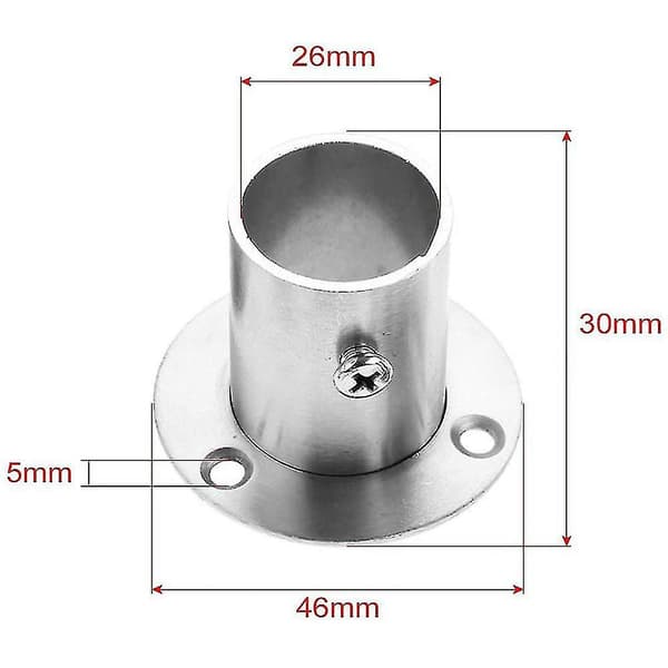 304 Rustfrit Stål Høj Fod Flange Sæde (2 stk) 25mm