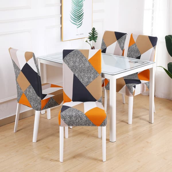 Stolskydd för matstolar (kub, 4-pack), slitstarka elastiska moderna stolskydd stretch stolskydd för bröllopsdekoration, hotell, restaurang