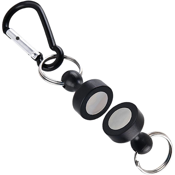 Magnetisk nøglering - Kraftig magnetisk vandrekarabinhage i rustfrit stål med ergonomisk magnetisk krog til krydstogtskibe, garager, køkkener, køleskabe