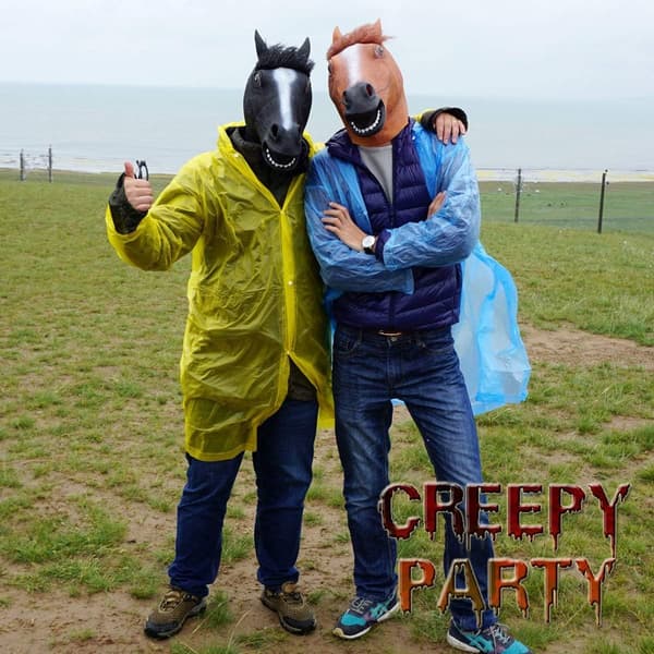 Halloween Kostymefest Latex Dyrehode Hest Maske Brun