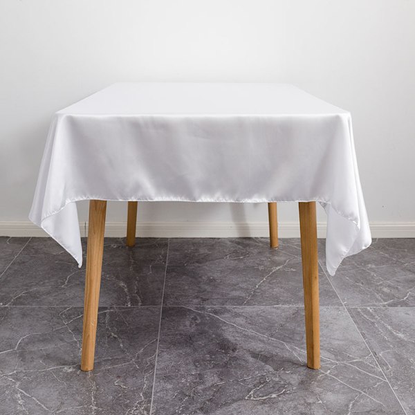 Blank blank rektangulär duk (vit 228*335 cm), tvättbart tyg, polyester