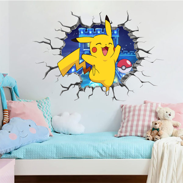 40*55cm Sarjakuva Anime Seinätarra Pikachu Tarra Poikien Makuuhuoneeseen