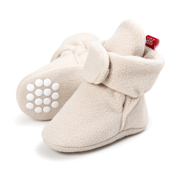 Baby Boys Girls Anti-Slip Mjuka Sulor Tofflor Booties Spädbarn Vinter Spjälsäng Skor