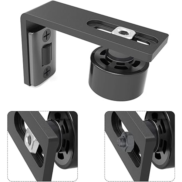 2-pack Skjutdörrsgolvguide Justerbar Rullguide Väggmonterad