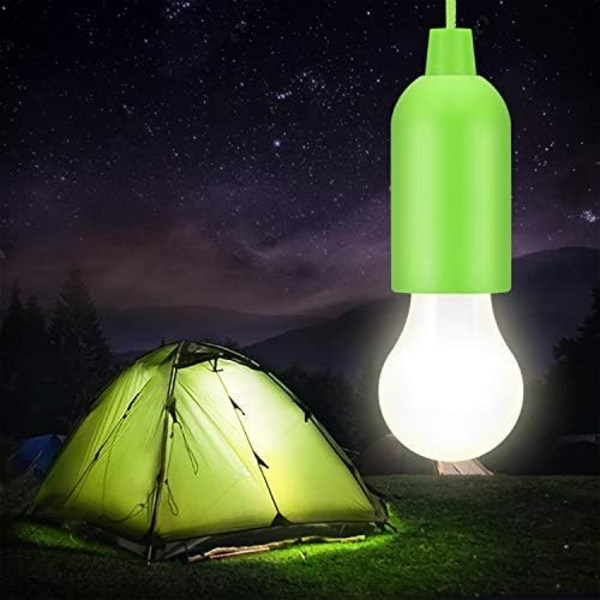 Pack Bärbar LED-Dragsnöre Ljus, Batteridriven LED-Ljuslampor för Vandring, Fiske, Kontor, Camping, Trädgård, Uteplats och Utomhus Tält Inredning Belysning