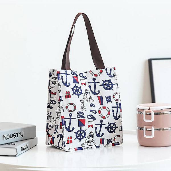 Lunch Bag Cool Bag Lunch Box Tote För Kvinnor Män Vuxna Barn (21*24*12.5cm) D