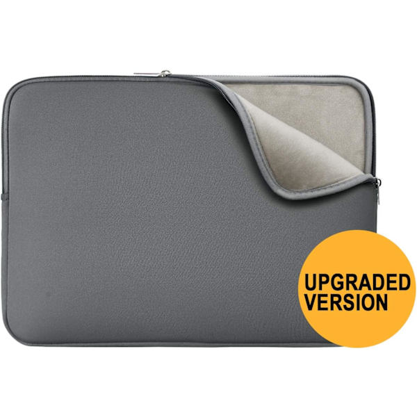 14-tums bärbar dator skyddande vadderad väska laptopfodral kompatibel med 13,9-14,1 notebook Ultrabook ebook grå, uppgraderad version