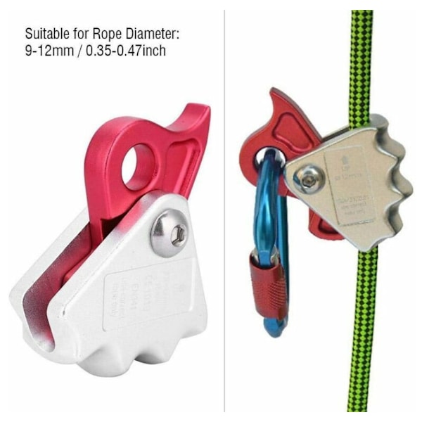 Klätterbroms - Stabil 15KN Auto Stop Broms Automatisk Låsning Anordning för 9-12mm Rep Räddning Klättring Utrustning,9.57.2cm