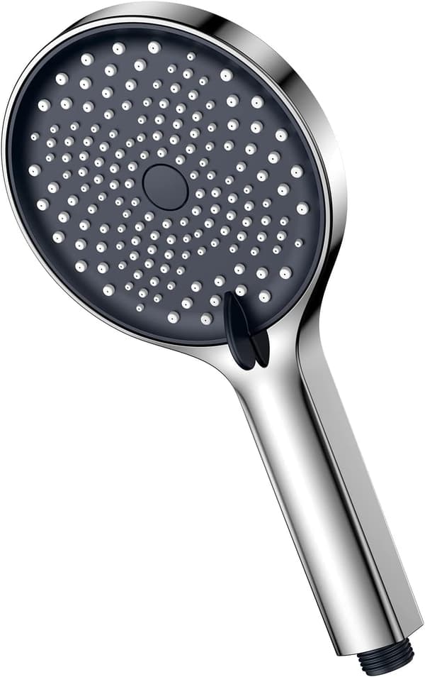 Dusjhode 130mm Diameter 3 Spray Høytrykks Håndholdt Dusjhode Krom Finish