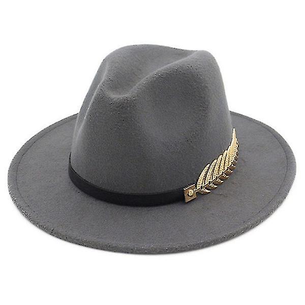 Mote Unisex Hatt Ull Bredbremmet Jazzhatt Grey