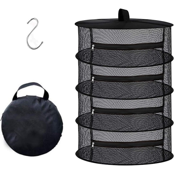 Tørkenett - 4 Lag Hengende Mesh Tørkenett for Tørking av Urter, Urte Tørkenett med Glidelåser - 45cm/60cm