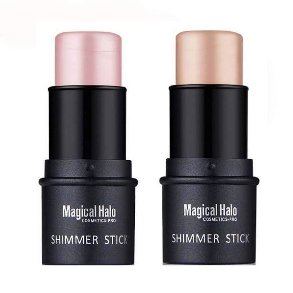 Highlighter Stick, Shimmer Cream Powder Waterproof Light Face Cosmetics (2 färger) 1