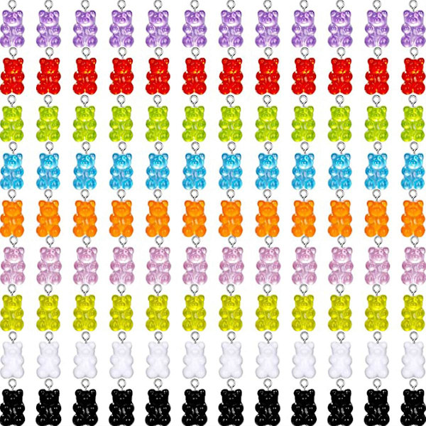 Candy Bear -korvakorut, Tukcherry-hartsinen karhu, värikkäät sarjakuvakorvakorut naisille Black