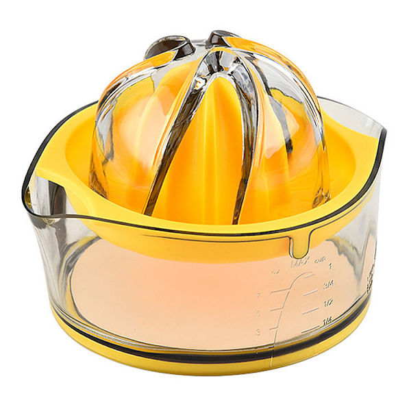 4 stk. - Frugtpresser, citruspresser, manuel frugtpresser, frugtpresser med beholder, Plastik