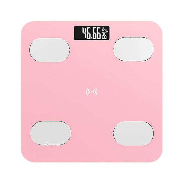 Kroppsfettvekt Smart BMI Vekt LED Digitalt Baderom Trådløs Vekt black