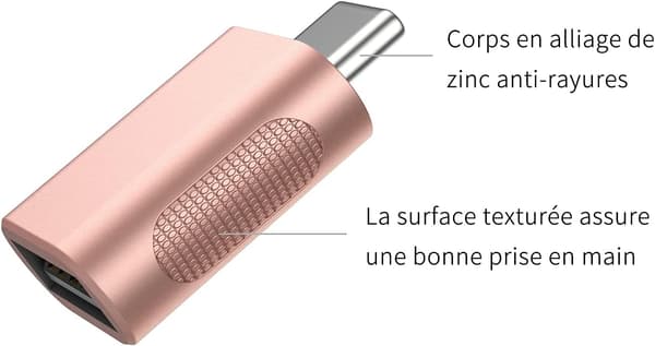 Ruusukultainen USB C - USB -sovitin (2 kpl), USB-C - USB 3.0 -sovitin, USB Type-C - USB -sovitin, Thunderbolt 3 - USB -naaras OTG -sovitin MacBookille, iPad P