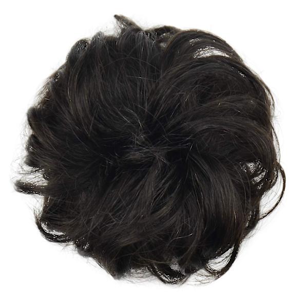 Scrunchie Hårknute Oppsatt Hårstykke Hårbånd Hestehale Extensions Hår Black Brown