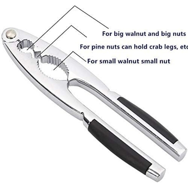 Nut Crackers Chestnut Opener Seafood Sheller Heavy Zinc Alloy Nutcracker Pecan Walnut Plier Clip Tool with Good Grips Kitchen Utensils