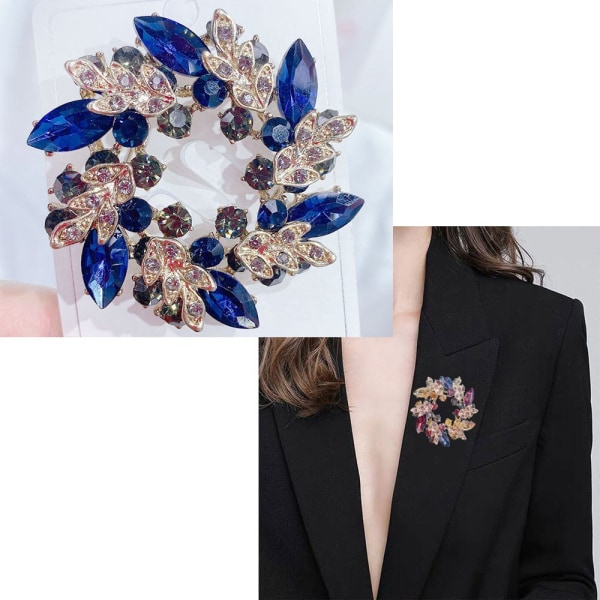 En mørk rødbladet blomsterbroche sjal blomst corsage cardigan knap smykke