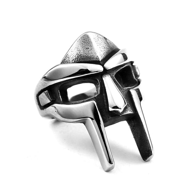 Herrring i rostfritt stål Spartan Warrior Hjälmring Vintage Grekisk Viking Knight Lokomotivring 13