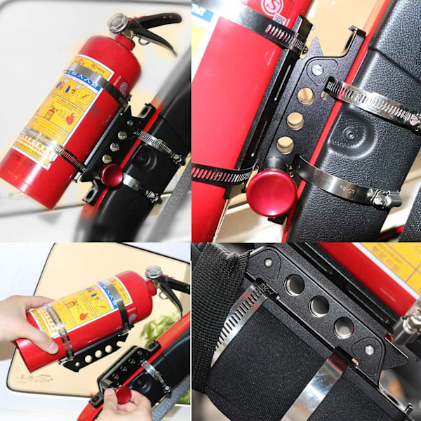 Universel Hurtigudløser Rullebøjl Brandslukker Holder til Køretøjer Kompatibel med Jeep Wrangler Gladiator Bronco UTV Polaris RZR Can Am ATV,