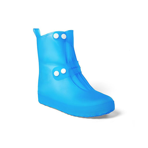 Vandtæt Skoovertræk, Moderigtigt Dobbeltknappet Skridsikkert Slidstærkt PVC Skoovertræk Blue 40 and 41