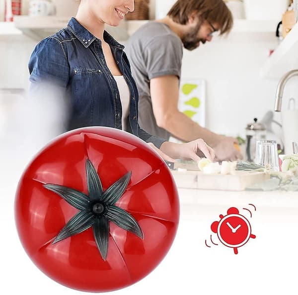 Kök Timer Ingen Batterier Krävs Grönsak Frukt Timer Manuell Kök Nedräkningstimer Big tomato