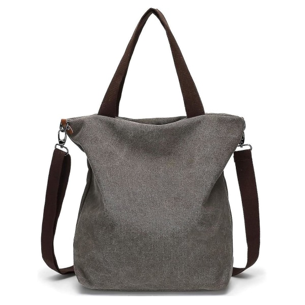 Dame Canvas Håndveske Casual Multifunksjonell For Daglig Bruk Grey