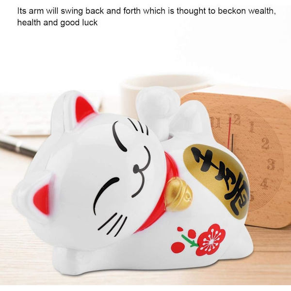 Ti Millioner To Fortune Cats Katte Lykkeholder Langstrakte Arme Lykkekat Solar Biltilbehør Dekorationer