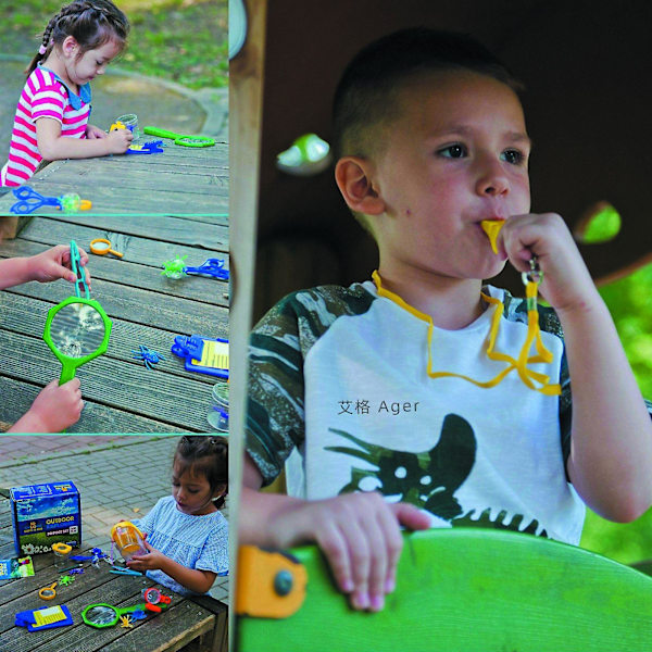 Outdoor Explorer Kit Presenter Leksaker Barn Kikare Set Bäst För 6+ År Gammal Pojke Och Flicka Barn Äventyrskit Yellow