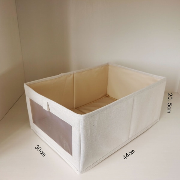 (40 x 27 x 17 cm) Förvaringslåda Set om 1 Förvaringslådor för garderob - Med transparent fönster - För garderob, kläder, böcker, kosmetika, leksaker