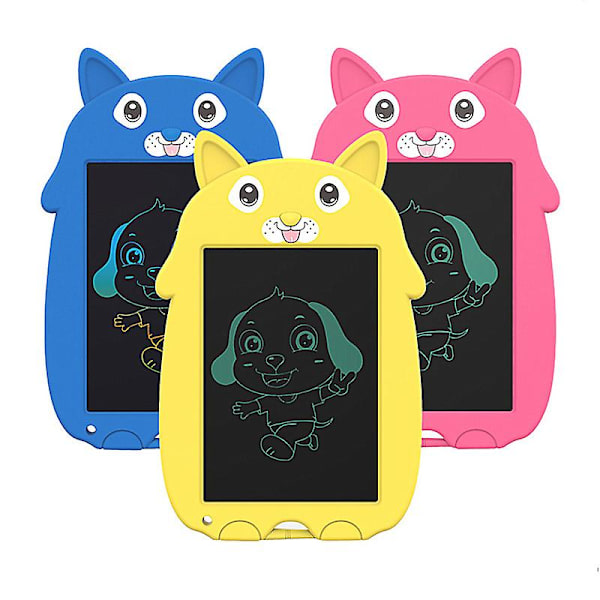 Lcd-ritplatta Doodle-tavla 8,5 tum Färgglad ritplatta Skrivplatta Puppy yellow