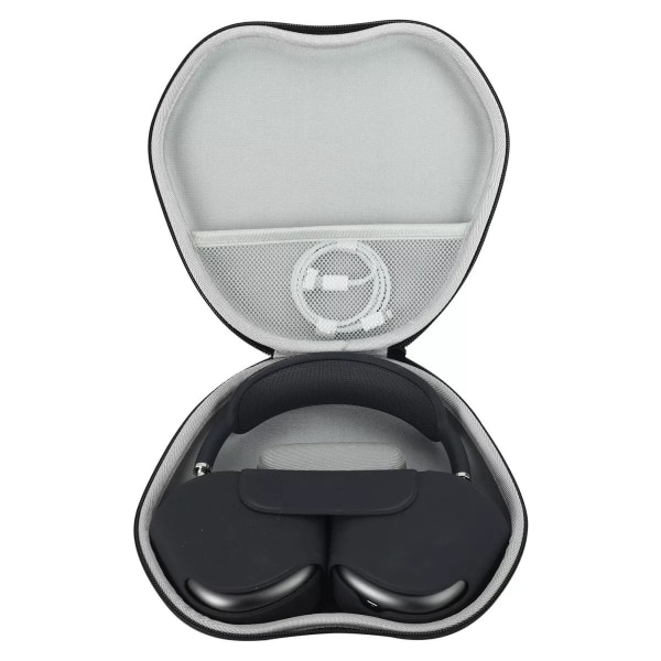 Airpods Max förvaringsväska för hörlurar (grå), handväska förvaring Airpods Max hörlursfodral i PU-läder
