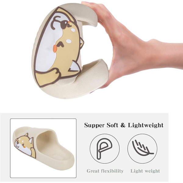 Hvide Dame Herre Strand Sommer Slippers Sandaler, Bløde Børne Slippers, Badeværelse Pool Brusebad Anti-Slip Slippers Flip Flops til Indendørs og Udendørs Brug 39