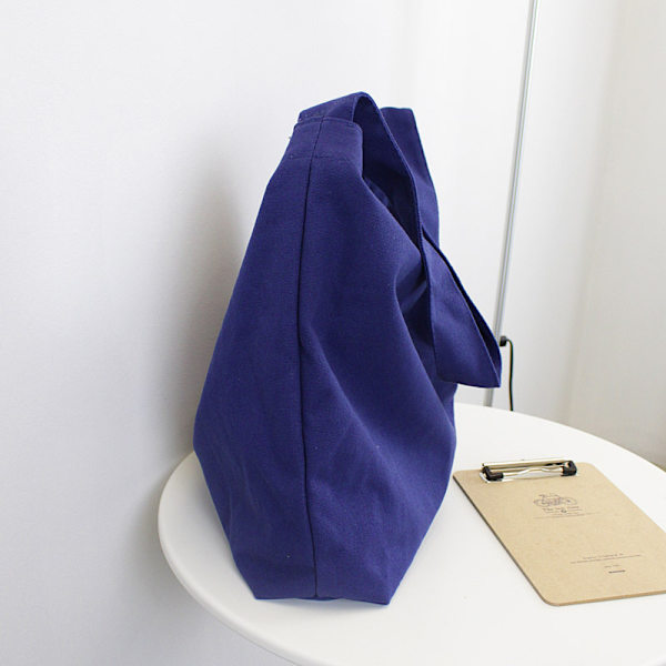 Utrykt stofpose 35 x 45 cm (navy blå), skuldertaske, stofpose, indkøbstaske stofpose