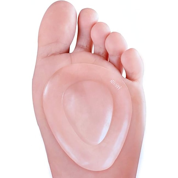 3,8*8,6cm-5 par halkfria skokuddar transparent silikon metatarsal kudde högklackad framfots sula för att lindra framfotssmärta