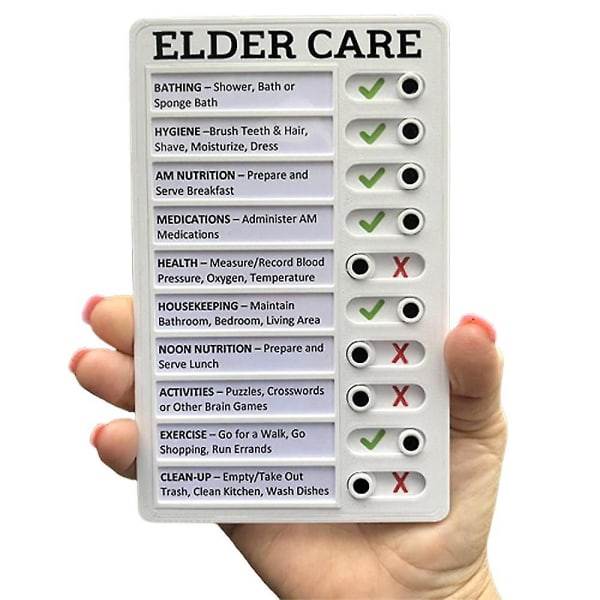 Genanvendelig Memo Plastik Tavle RV Notat Tjekliste Mine Pligter Ældrepleje Besked Tjekliste Elder Care
