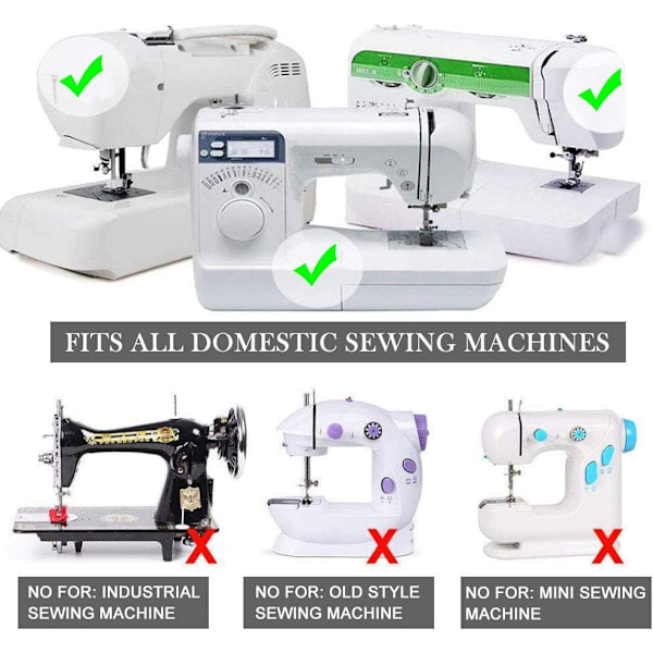 Tryckfot Tryckfot Symaskin Dubbelmatningsfot Overlock Tryckfot med Quiltguide Justerbar Overlock Tryckfot för Singer Broth