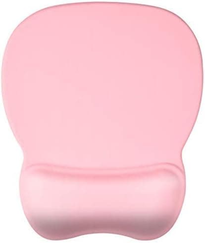 Blå musematte med ergonomisk håndleddsstøtte, 4mm musematte med minneskumfylling, teksturert slitesterk vaskbar