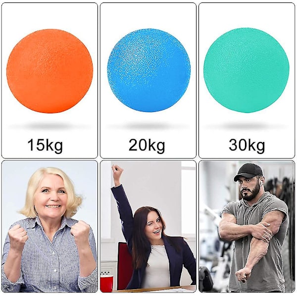 Håndterapibolde Sæt Med 3 Finger Håndled Osteoarthritis Træning ST2